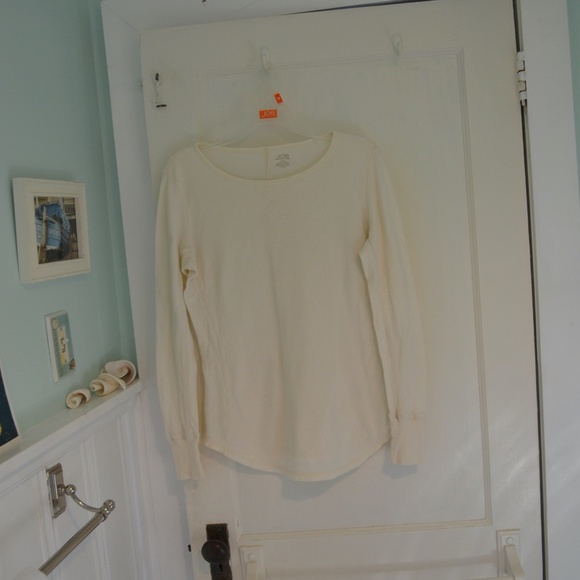 Long Sleeve White Cotton Tee Shirt - Picture 2 of 5